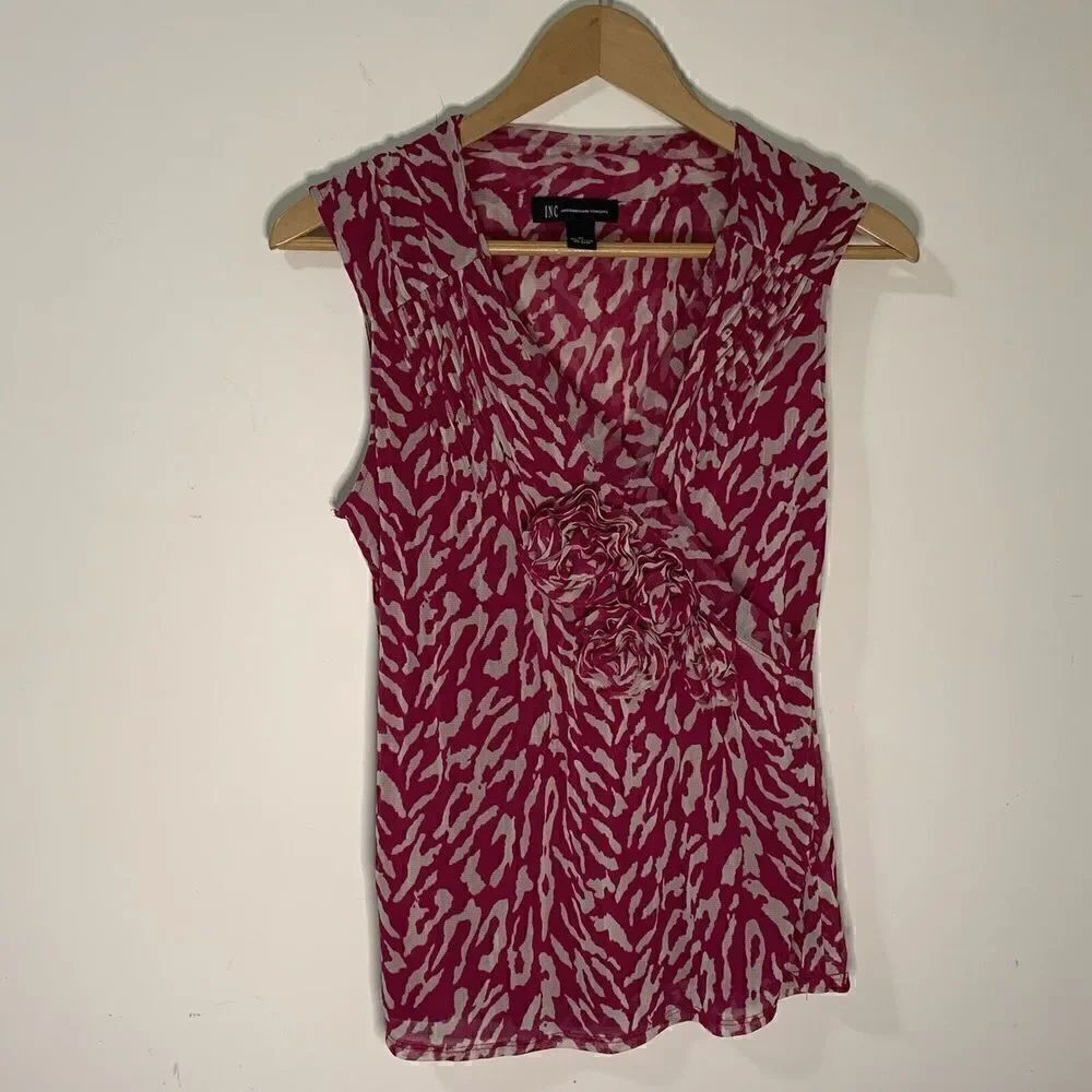 INC Women's Lined Animal Print Tank Top Blouse Medium